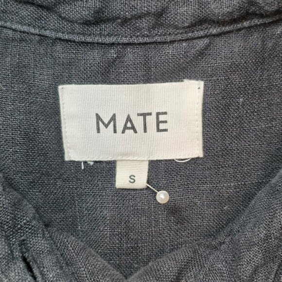 Mate the Label Organic Linen Oversized Button Down Black M - Picture 9 of 11